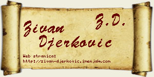 Živan Đerković vizit kartica